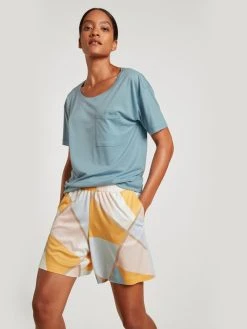 Calida 100% Nature Dreams Kurzarm-Shirt, Compostable -CALIDA-Shop Calida 100 Nature Dreams Kurzarm Shirt Compostable blau 14690 473 5