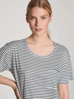 Calida 100% Nature Sleep Kurzarm-Shirt -CALIDA-Shop Calida 100 Nature Kurzarm Shirt blau 14758 339 3