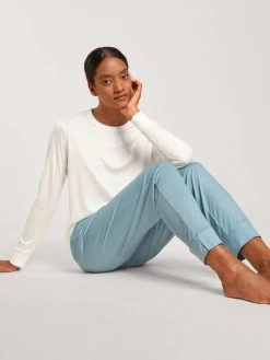 Calida 100% Nature Lounge Langarm-Shirt 10 Calida 100% Nature Lounge Langarm-Shirt -CALIDA-Shop Calida 100 Nature Lounge Langarm Shirt weiss 15708 910 2