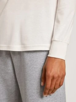 Calida 100% Nature Lounge Langarm-Shirt 12 Calida 100% Nature Lounge Langarm-Shirt -CALIDA-Shop Calida 100 Nature Lounge Langarm Shirt weiss 15708 910 4