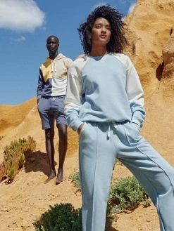 Calida 100% Nature Relax Pullover, Compostable 15 Calida 100% Nature Relax Pullover, Compostable -CALIDA-Shop Calida 100 Nature Relax Pullover Compostable blau 15830 473 neu