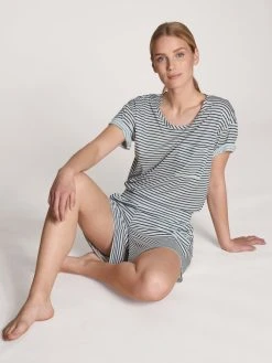 Calida 100% Nature Sleep Shorts -CALIDA-Shop Calida 100 Nature Shorts blau 26558 339 3