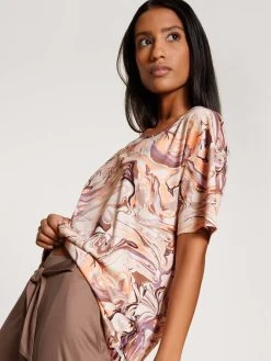 Calida 100% Nature Sleep Kurzarm-Shirt, Compostable 9 Calida 100% Nature Sleep Kurzarm-Shirt, Compostable -CALIDA-Shop Calida 100 Nature Sleep Kurzarm Shirt Compostable beige rosa 14257 904 3