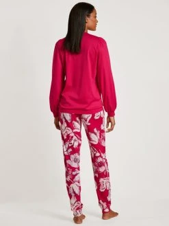 Calida Blooming Nights Bündchen-Pyjama -CALIDA-Shop Calida Blooming Nights Buendchen Pyjama rot 43352 176 2
