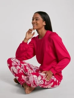 Calida Blooming Nights Bündchen-Pyjama -CALIDA-Shop Calida Blooming Nights Buendchen Pyjama rot 43352 176 7
