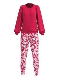 Calida Blooming Nights Bündchen-Pyjama -CALIDA-Shop Calida Blooming Nights Buendchen Pyjama rot 43352 176 8