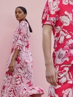 Calida Blooming Nights Kurz-Pyjama -CALIDA-Shop Calida Blooming Nights Kurz Pyjama rot 43052 176 3