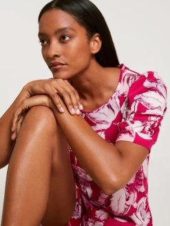 Calida Blooming Nights Kurz-Pyjama -CALIDA-Shop Calida Blooming Nights Kurz Pyjama rot 43052 176 5