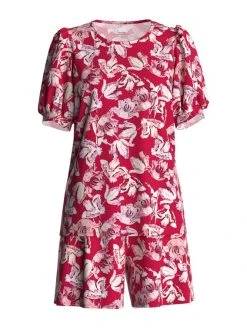 Calida Blooming Nights Kurz-Pyjama -CALIDA-Shop Calida Blooming Nights Kurz Pyjama rot 43052 176 6
