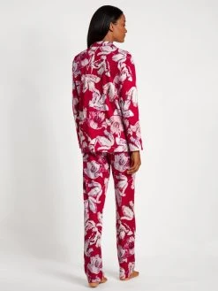 Calida Blooming Nights Pyjama, Durchgeknöpft -CALIDA-Shop Calida Blooming Nights Pyjama durchgeknoepft rot 43252 176 1