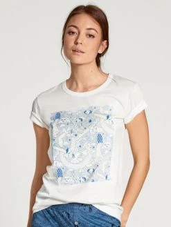 CALIDA X HSLU T-Shirt, Rundhals -CALIDA-Shop Calida CALIDAXHSLU Kurzarm Shirt weiss 14147 910 22 06 08 1