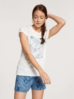 CALIDA X HSLU T-Shirt, Rundhals -CALIDA-Shop Calida CALIDAXHSLU Kurzarm Shirt weiss 14147 910 22 06 08 3