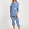 Calida Special 3/4-Pyjama -CALIDA-Shop Calida Cotton Special 3 4 Pyjama blau 40641 404