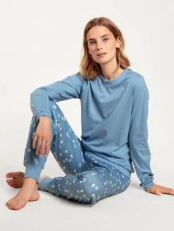 Calida Special Bündchen-Pyjama -CALIDA-Shop Calida Cotton Special Buendchen Pyjama blau 40841 404 5
