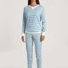Calida Daylight Dreams Bündchen-Pyjama -CALIDA-Shop Calida Daylight Dreams Buendchen Pyjama blau 42454 474