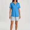 Calida Daylight Dreams Kurz-Pyjama -CALIDA-Shop Calida Daylight Dreams Kurz Pyjama blau 42154 474