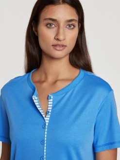 Calida Daylight Dreams Kurz-Pyjama 10 Calida Daylight Dreams Kurz-Pyjama -CALIDA-Shop Calida Daylight Dreams Kurz Pyjama blau 42154 474 2