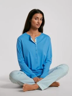 Calida Daylight Dreams Pyjama, Lang -CALIDA-Shop Calida Daylight Dreams Pyjama lang blau 42354 474 5