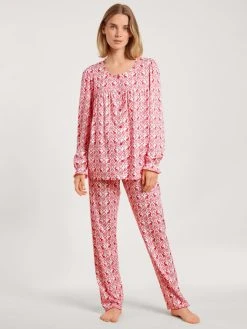 Calida Easter Nights Pyjama, Durchgeknöpft -CALIDA-Shop Calida Easter Nights Pyjama lang rot 42552 136 1
