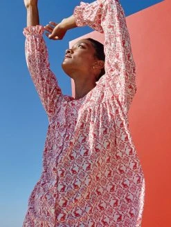 Calida Easter Nights Pyjama, Durchgeknöpft -CALIDA-Shop Calida Easter Nights Pyjama lang rot 42552 136 3