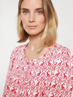 Calida Easter Nights Pyjama, Durchgeknöpft -CALIDA-Shop Calida Easter Nights Pyjama lang rot 42552 136 4