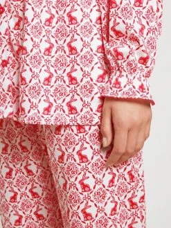 Calida Easter Nights Pyjama, Durchgeknöpft -CALIDA-Shop Calida Easter Nights Pyjama lang rot 42552 136 5