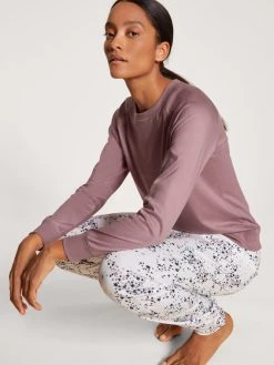 Calida Favourites Universe Langarm-Shirt, Raglanärmel -CALIDA-Shop Calida Favourites Blossom Langarm Shirt Raglanaermel violett 15035 324 4