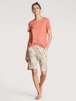 Calida Favourites Botanic Kurzarm-Shirt -CALIDA-Shop Calida Favourites Botanic Kurzarm Shirt orange 14038 152 2