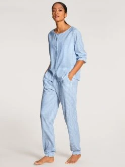 Calida Favourites Cottage Shirt Mit 3/4-Arm -CALIDA-Shop Calida Favourites Cottage Shirt mit 3 4 Arm blau 15558 404 3