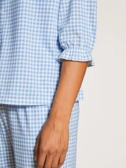 Calida Favourites Cottage Shirt Mit 3/4-Arm -CALIDA-Shop Calida Favourites Cottage Shirt mit 3 4 Arm blau 15558 404 5