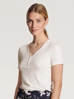 Calida Favourites Dreams Kurzarm-Shirt, Feinripp -CALIDA-Shop Calida Favourites Dreams Kurzarm Shirt Feinripp weiss 14032 910 3