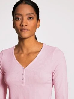 Calida Favourites Cottage Langarm-Shirt, Feinripp -CALIDA-Shop Calida Favourites Dreams Langarm Shirt Feinripp rosa 15032 242 3