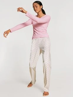 Calida Favourites Cottage Langarm-Shirt, Feinripp -CALIDA-Shop Calida Favourites Dreams Langarm Shirt Feinripp rosa 15032 242 4