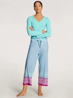 Calida Favourites Cottage Langarm-Shirt, Feinripp -CALIDA-Shop Calida Favourites Dreams Langarm Shirt Feinripp tuerkis 15032 563 2