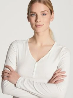Calida Favourites Dreams Langarm-Shirt, Feinripp 9 Calida Favourites Dreams Langarm-Shirt, Feinripp -CALIDA-Shop Calida Favourites Dreams Langarm Shirt Feinripp weiss 15032 910 3