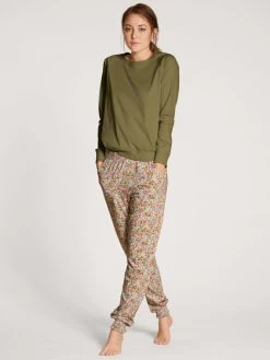 Calida Favourites Blossom Langarm-Shirt, Raglanärmel -CALIDA-Shop Calida Favourites Dreams Langarm Shirt Raglanaermel gruen 15035 666 3