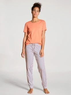 Calida Favourites Flowers Lange Hose, Mit Bündchen -CALIDA-Shop Calida Favourites Flowers Lange Hose mit Buendchen weiss 29995 910 1622639847