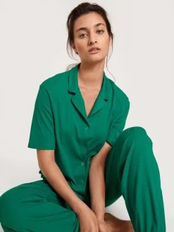 Calida Favourites Fruits Kurzarm-Shirt, Durchgeknöpft -CALIDA-Shop Calida Favourites Fruits Kurzarm Shirt durchgeknoepft gruen 14622 678 2