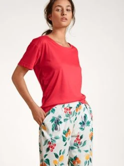 Calida Favourites Fruits Kurzarm-Shirt -CALIDA-Shop Calida Favourites Fruits Kurzarm Shirt rot 14154 136 4