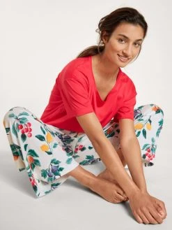 Calida Favourites Fruits Kurzarm-Shirt -CALIDA-Shop Calida Favourites Fruits Kurzarm Shirt rot 14154 136 6