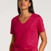 Calida Favourites Tulip Kurzarm-Shirt, V-Neck -CALIDA-Shop Calida Favourites Love Kurzarm Shirt V Neck rot 14051 176