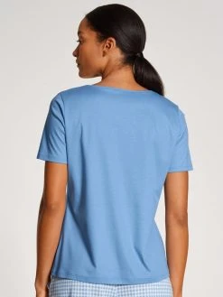 Calida Favourites Cottage Kurzarm-Shirt 9 Calida Favourites Cottage Kurzarm-Shirt -CALIDA-Shop Calida Favourites Marine Kurzarm Shirt blau 14038 404 1