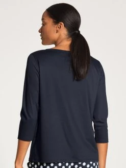 Calida Favourites Marine Shirt, 3/4-Arm -CALIDA-Shop Calida Favourites Marine Shirt 34 Arm blau 15052 339 1