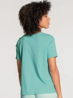 Calida Favourites Ornament Kurzarm-Shirt, V-Neck 8 Calida Favourites Ornament Kurzarm-Shirt, V-Neck -CALIDA-Shop Calida Favourites Ornament T Shirt V Neck tuerkis 14051 566 1622639853