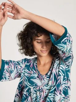 Calida Favourites Paradise Loungedress, Länge 90cm -CALIDA-Shop Calida Favourites Paradise Loungedress Laenge 90cm tuerkis 30397 497 3