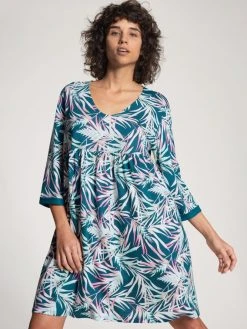 Calida Favourites Paradise Loungedress, Länge 90cm -CALIDA-Shop Calida Favourites Paradise Loungedress Laenge 90cm tuerkis 30397 497 5