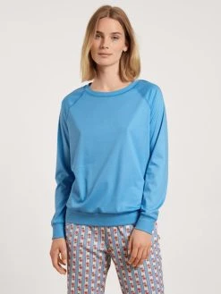 Calida Favourites Provence Langarm-Shirt, Raglanärmel -CALIDA-Shop Calida Favourites Provence Langarm Shirt Raglanaermel blau 15035 474 2