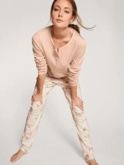 Calida Favourites Sheep Pants Mit Seitentaschen -CALIDA-Shop Calida Favourites Sheep Pants rosa weiss 29854 910 5