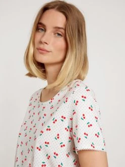 Calida Fruity Dreams Kurz-Pyjama -CALIDA-Shop Calida Fruity Dreams Kurz Pyjama rot weiss 43253 136 4