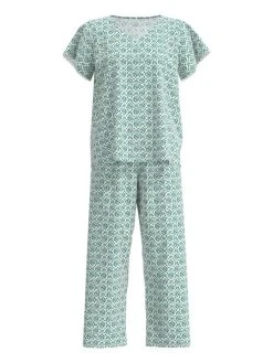 Calida Garden Nights 7/8-Pyjama -CALIDA-Shop Calida Garden Nights 7 8 Pyjama gruen 42452 678 5